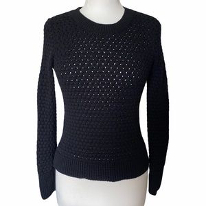 Victoria’s Secret Black Knobby Chunky Knit Sweater (S)